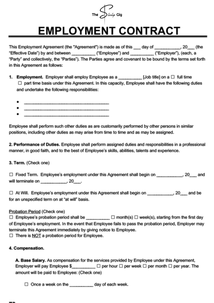 Employee Contract Template Free Download1