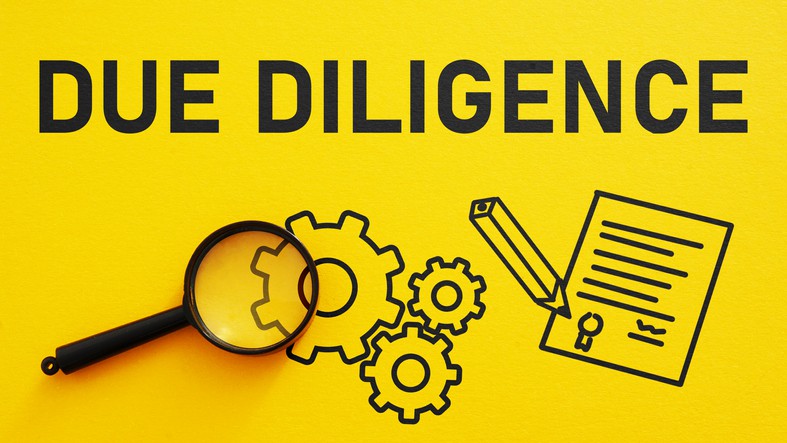 Due diligence is shown using the text